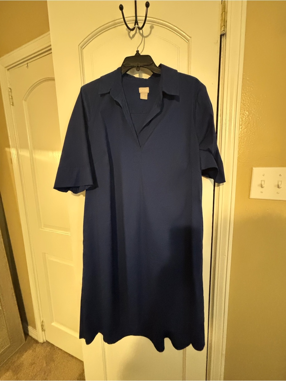Chico's Deep Navy Short-Sleeve Polo Dress